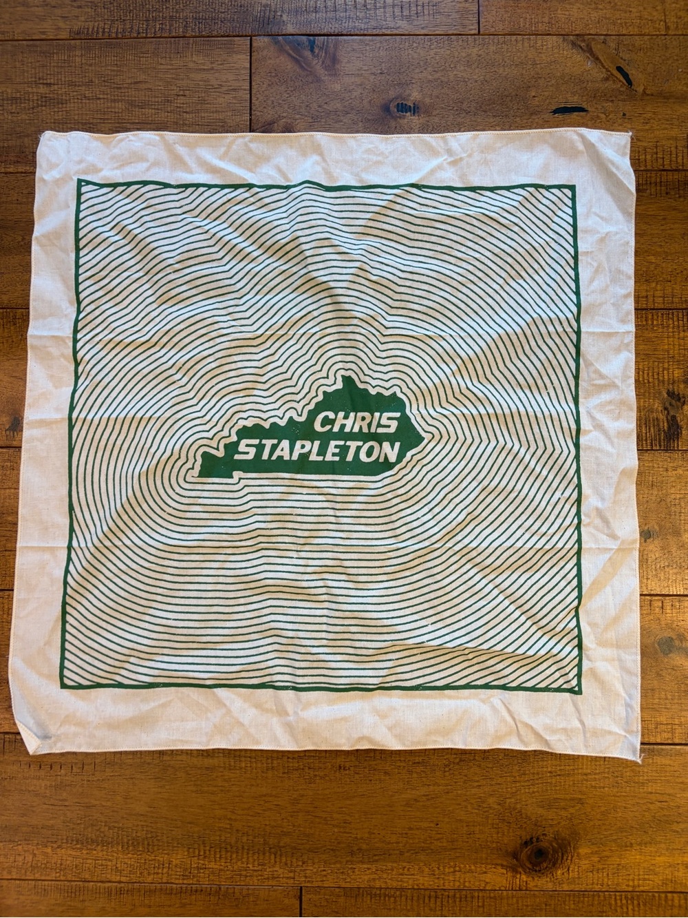 Chris Stapleton All American Road Show Tour Green Kentucky Bandana Handkerchief